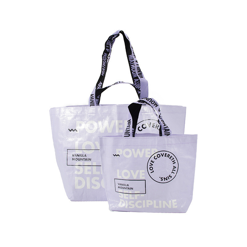 Eco friendly waterproof pp woven shopping bag recyclable laminated pp woven tote bag