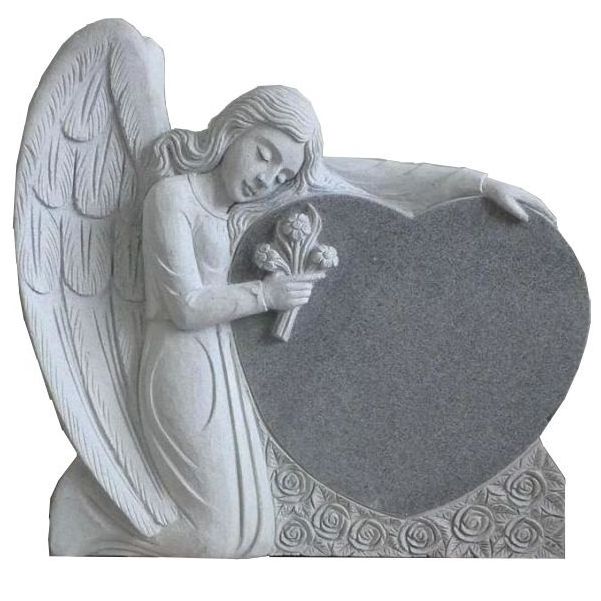 Granite Mini Tombstone And Monument Custom Marble Gray Angel Headstone From China