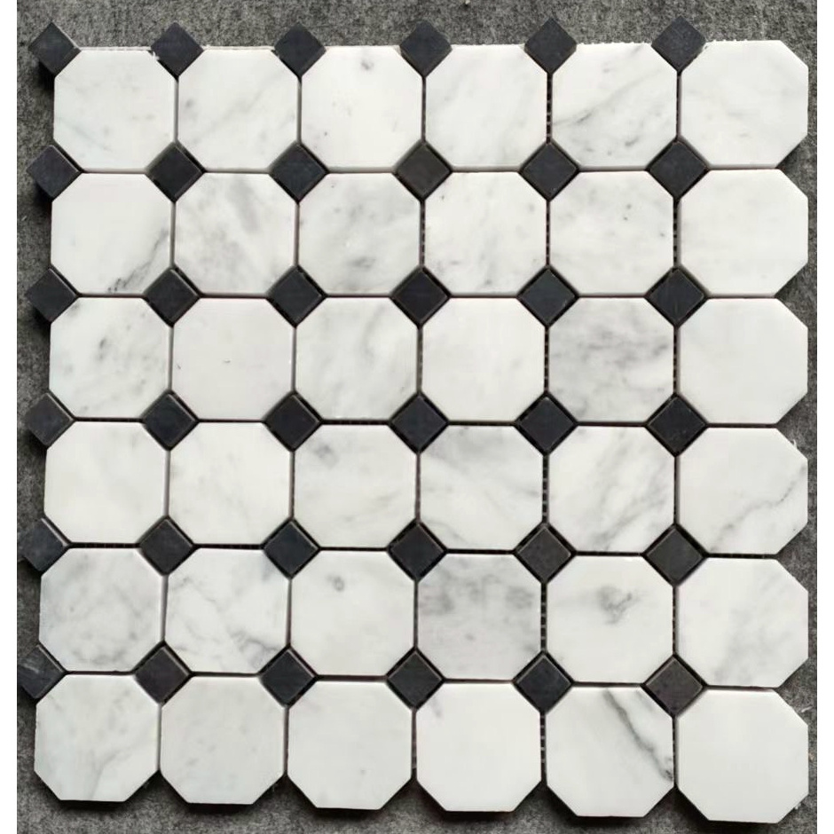 Factory Direct Sale Natural Marble Mosaic Tiles Matching in Kitchen Backsplashes and Wall Panels