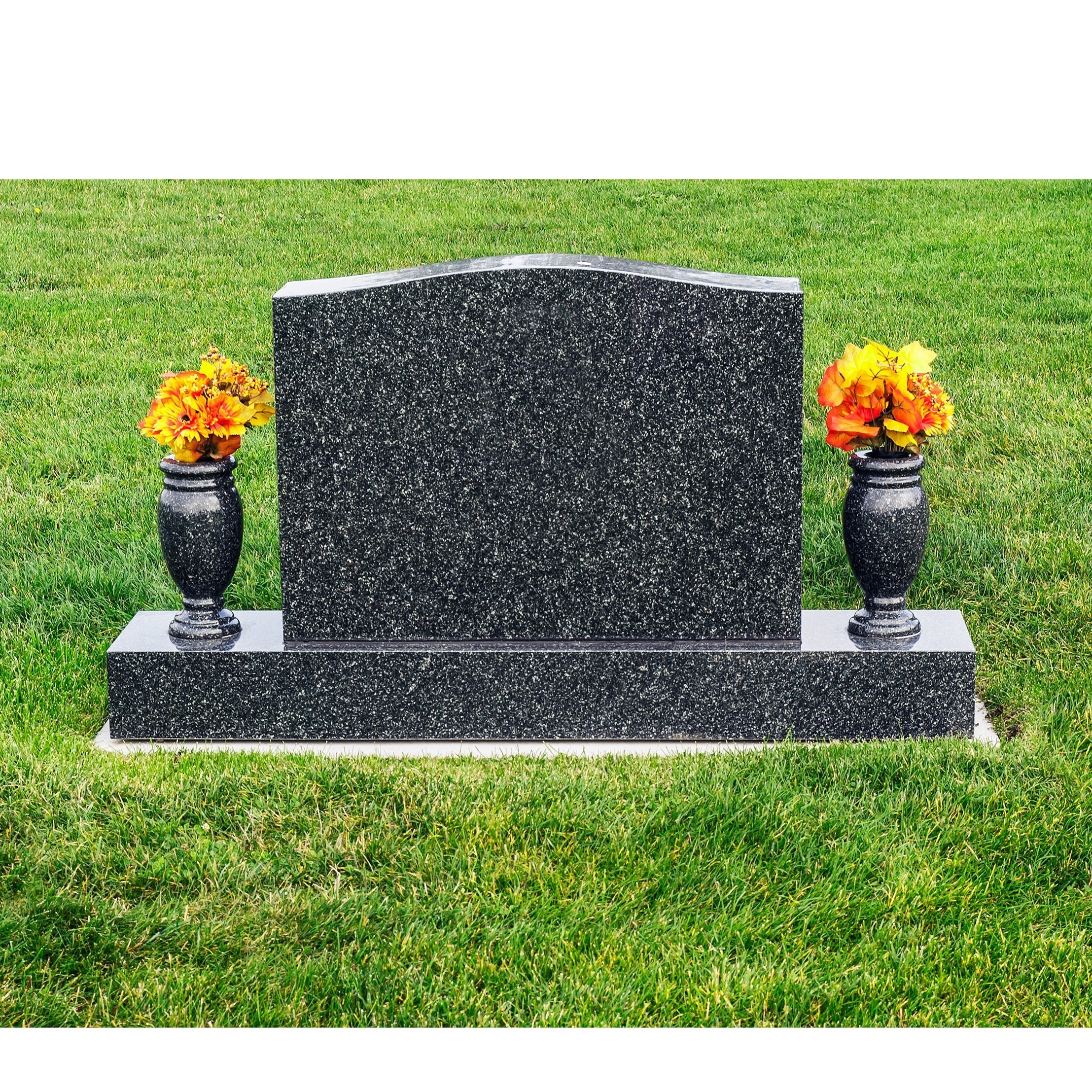 High Quality Cheap Memorial Tombstone Quartz Headstone With Accessory Vase For Grave