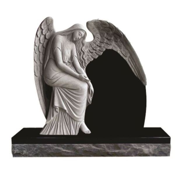 Granite Mini Tombstone And Monument Custom Marble Gray Angel Headstone From China