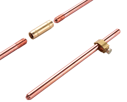 Copper earth rod clamp