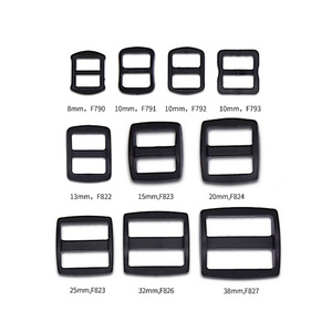 WL Wholesale Black Plastic Strap Adjuster Tri-Glide Slide Lock for Backpack