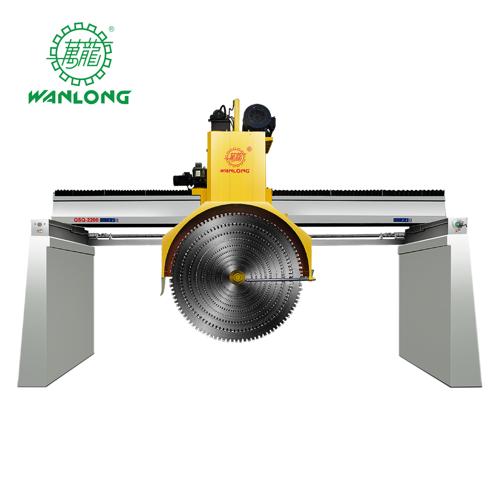 WanLong Machinery QSQ-2200 bridge block cutter Multi-blade Stone Cutting Machine marble cutter for granite marble