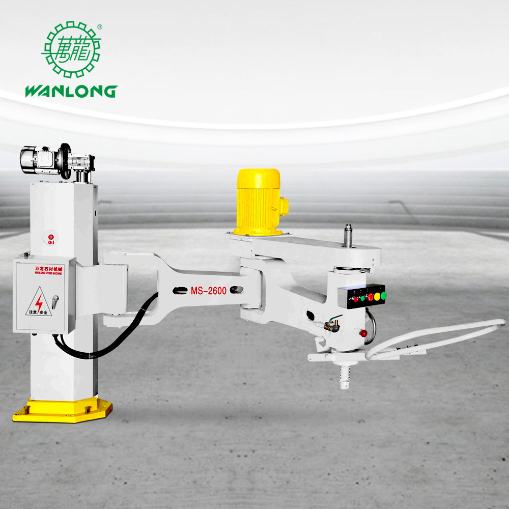 Factory Price wanlong ms-2600 swing arm grinder manual hand granite line slab polishing machine for marble and granite