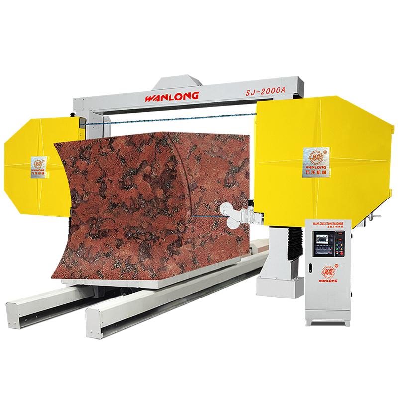 SJ-2000A Numerical Control Stone Wire Saw Machine For Granite, Granite Diamond Wire Saw Cutting Machine