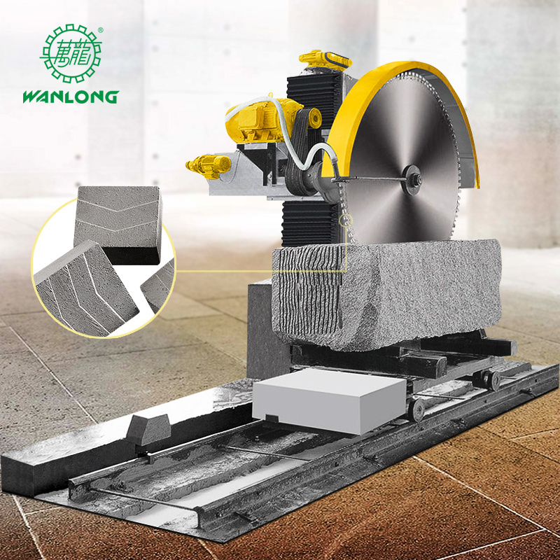 Single Column Granite Marble Stone Block Auto Cutting Machines QZQ-1800 WANLONG Stone Machinery