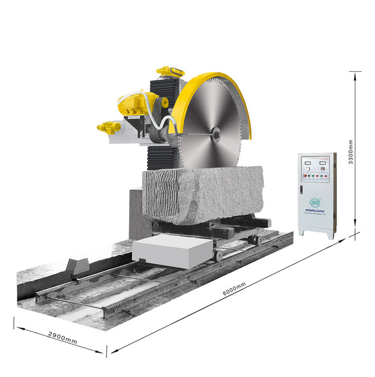 WANLONG QZQ-1600 Single Column Automatic Stone Block Cutting Machine for Processing Granite Marble Block Into Slabs