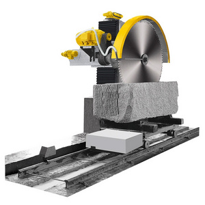 Single Column Granite Marble Stone Block Auto Cutting Machines QZQ-1800 WANLONG Stone Machinery