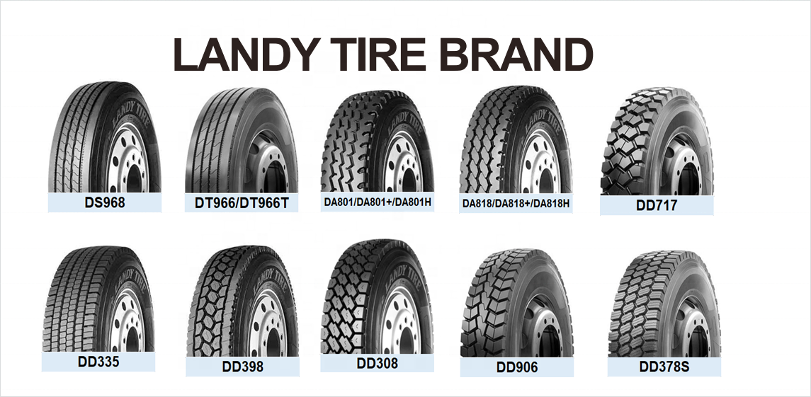 LINGLONG/ HOWO truck tire Landy brand tyre manufacturing plant truck tyres 11.00r20 18pr truck 8.0 rim