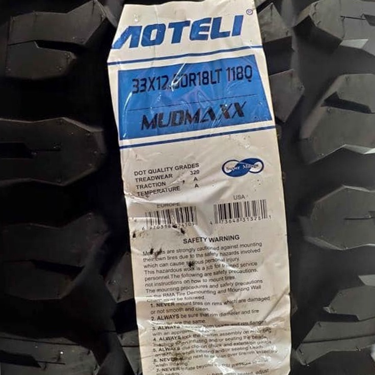 20 inch x 4 tyre aoteli /linglong /superhawk brand MT mud tyres 33X12.50 R18LT  33X12.50 R20LT