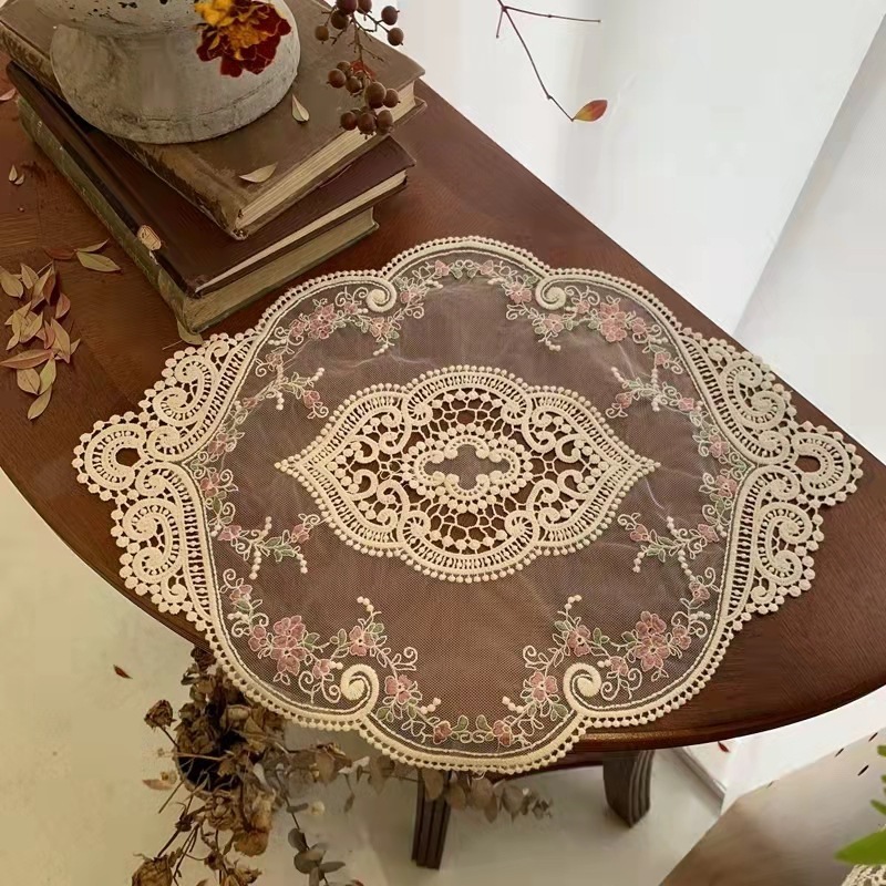 Wholesale Vintage Embroidery Lace Placemat For Dining Table Luxury, Lace Place Mat