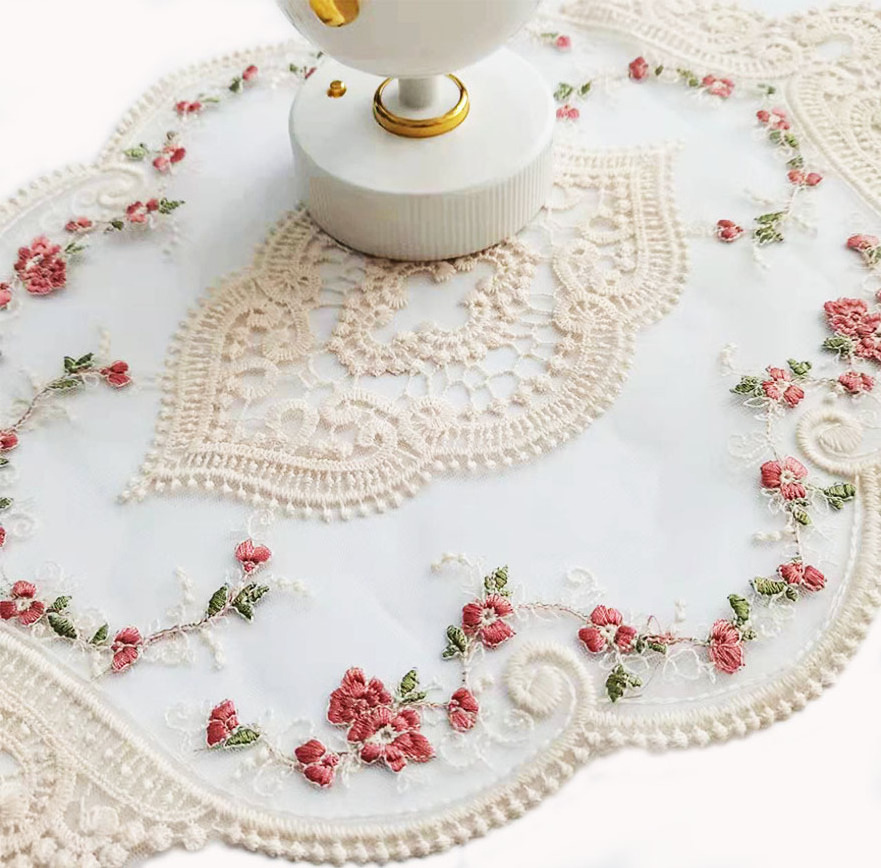 Wholesale Vintage Embroidery Lace Placemat For Dining Table Luxury, Lace Place Mat