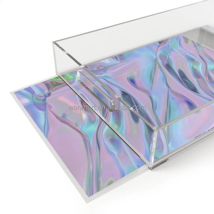 Acrylic Snack Tray High Quality Acrylic Serving Tray with Paper Insert