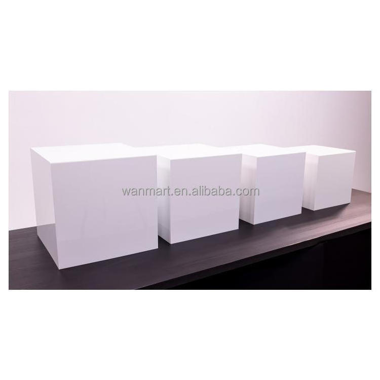 Acrylic Risers White Acrylic Buffet Food Display Premium Cube Display Nesting Pastry Acrylic Display Stand