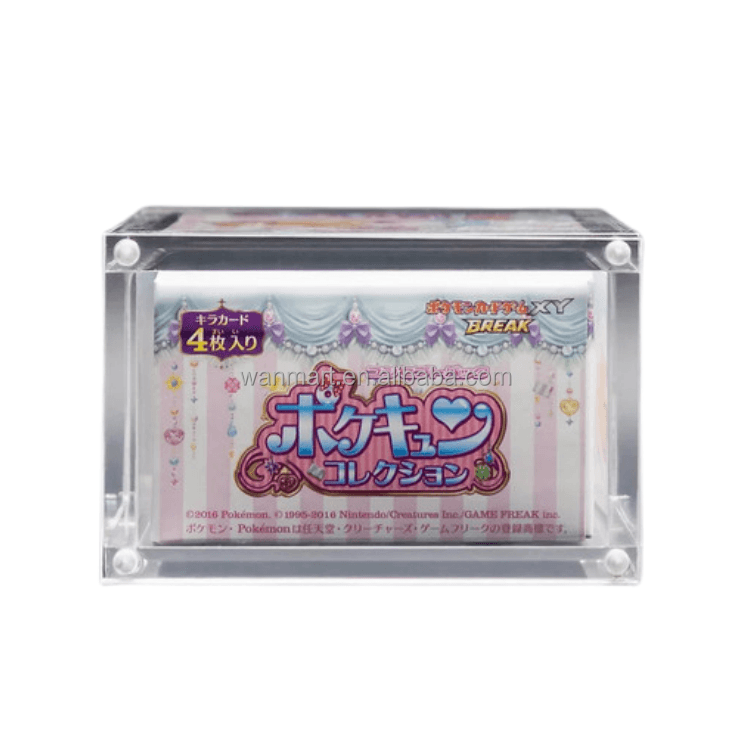 Acrylic Magnetic Case For Pokemon TCG Card Pack Showcase Booster Box Display Case