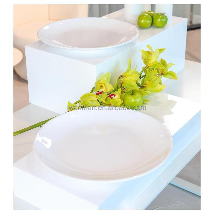 Set of 3 Acrylic Risers for Food Display White Acrylic Cube Lucite Square Food Pedestal Box Display