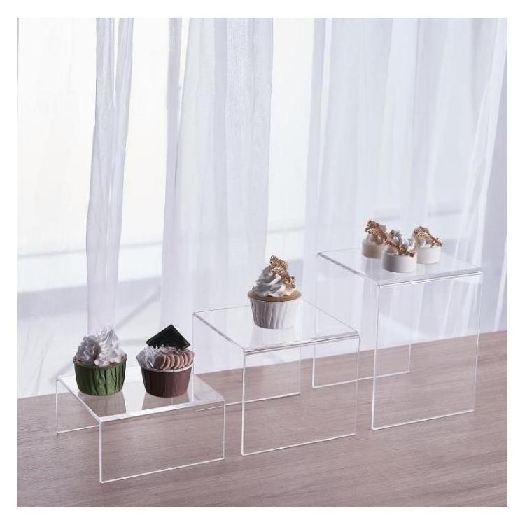 clear acrylic riser cake stand set custom acrylic dessert display stand wholesale acrylic cupcake display stand