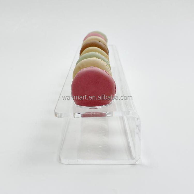 Food Grade Acrylic Display Stand 8 Macarons Acrylic Holder Custom Acrylic Macaron Display Tray For Pastry