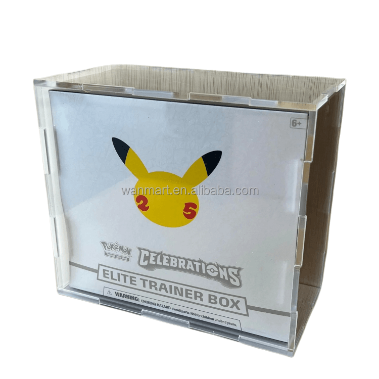 Pokemon Acrylic Japanese Celebrations Booster Box 25th Anniversary Display Case Box