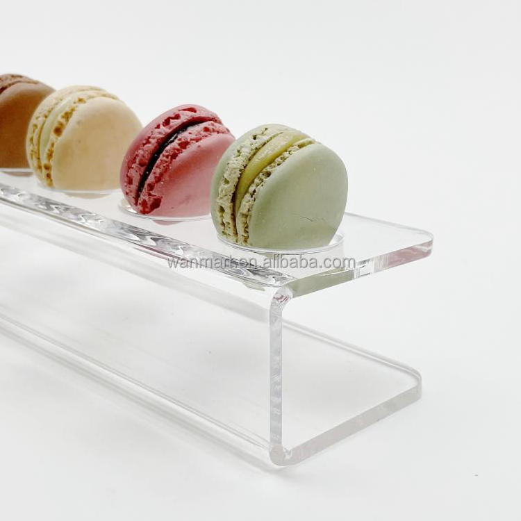 Food Grade Acrylic Display Stand 8 Macarons Acrylic Holder Custom Acrylic Macaron Display Tray For Pastry