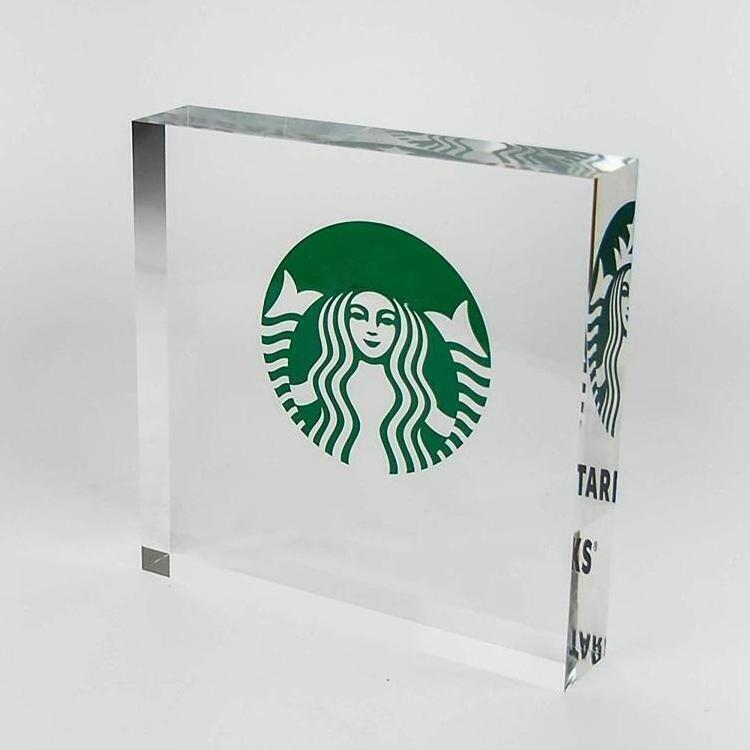 Clear Custom Acrylic printing Logo name plate Block display Plaque Acrylic block for sublimation