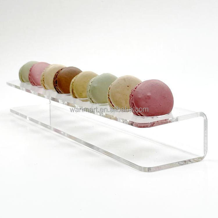 Food Grade Acrylic Display Stand 8 Macarons Acrylic Holder Custom Acrylic Macaron Display Tray For Pastry