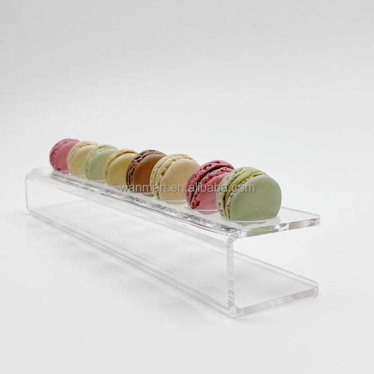 Food Grade Acrylic Display Stand 8 Macarons Acrylic Holder Custom Acrylic Macaron Display Tray For Pastry