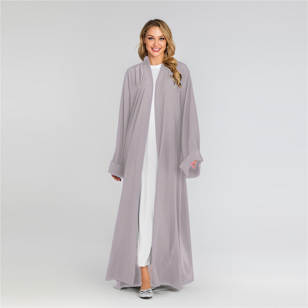 Muslim Shop Arab Turkish Dubai Long Muslim Women Islamic Dresses Plain White Color Latest Designs Pray Simple Abaya