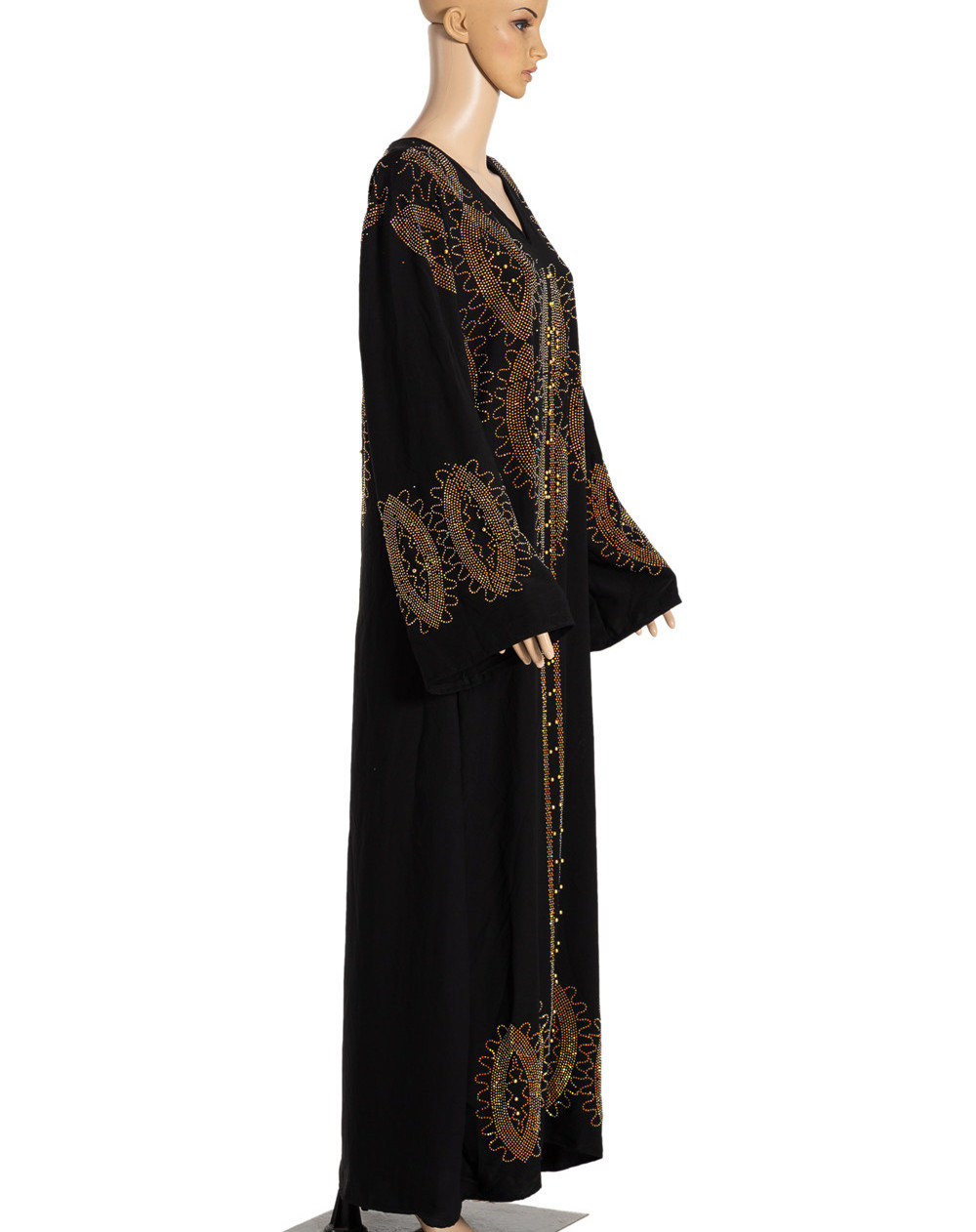 Factory Custom Middle East Muslim Abaya Dubai African Women Islamic Dress Glitter Stone and Beads Abaya