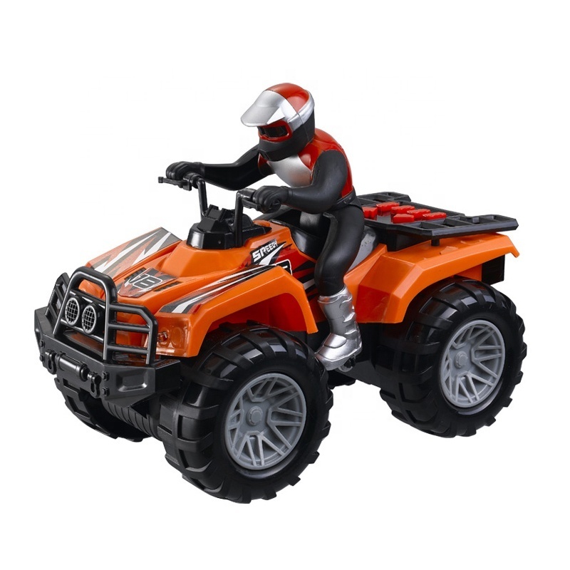 Children Plastic Large Wheel 4X4 Off-Road Vehicle Truck Electric Motorcycle Inertia Car Toy With Light Sound