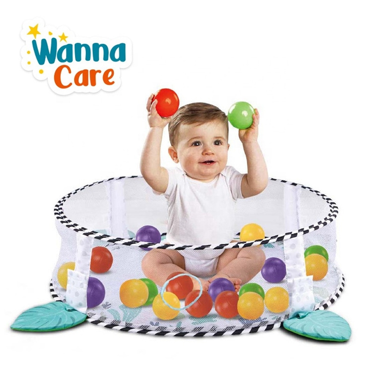 Oem & Odm 4 In 1 Baby Dinosaur Play Mat Activity Gym Ball Pit With 30 Balls And Hanging Toys For For Infant Toddler