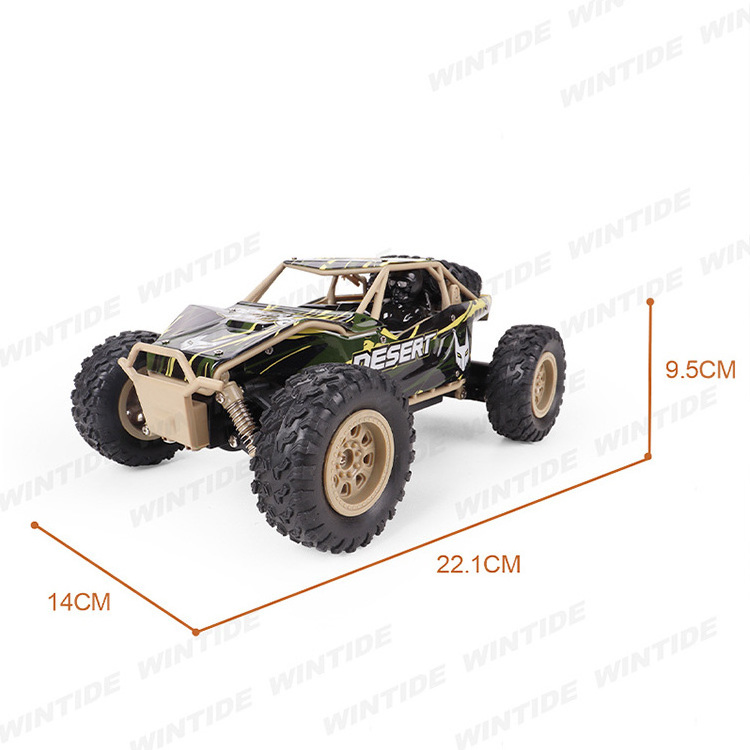 2.4GHz Electric Vehicle 4WD All Terrain Off-Road Desert Truck 1/24 Scale Micro RC Remote Control Car