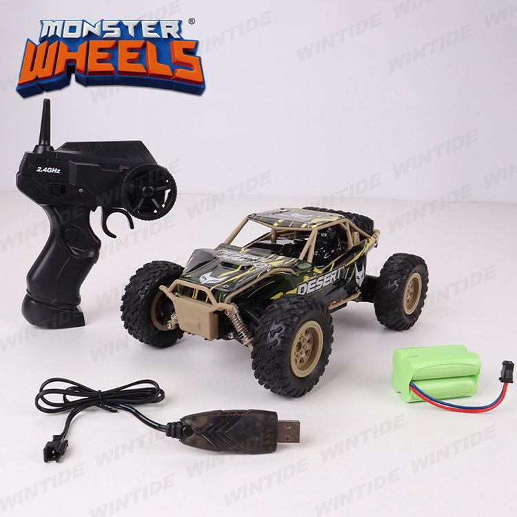 2.4GHz Electric Vehicle 4WD All Terrain Off-Road Desert Truck 1/24 Scale Micro RC Remote Control Car