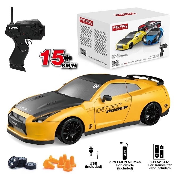 1:24 2.4G Radio Control Toys 4Ch Stunt Small 4X4 Tpr Wheel Racing With Led Light 15 Km/H Mini Rc Drift Car