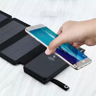 New 2023 Products Fast Charging Phone Charger Folding Solar Panels 20000mah Powerbank 10000mah Wireless Solar Panel Power Bank