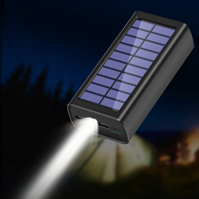 Waterproof 20000mah Solar Power Bank with Flashlight Fast Charging Solar Charger for Mobile Phone