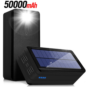 Trending Camping Ce Fast Charging Powerbank 30000mah Mobile Charger Usb Portable Waterproof 20000mah Solar Power Bank 50000mah