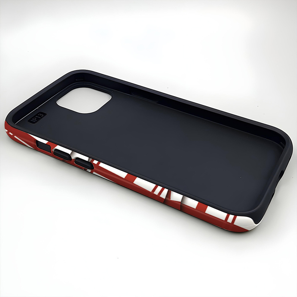 Creative plaid two-in-one phone case For iphone15promax 14 15pro case 13 double-layer anti-fall film shell 11