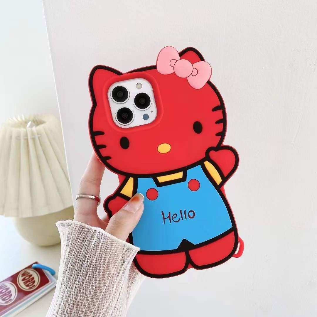 Hello Kitty Cute 3d Cartoon Silicone Phone Cases For Iphone 13 12 11 Pro Max Covers Xr Xs Max X Girl Shockproof Soft Shell Gifts