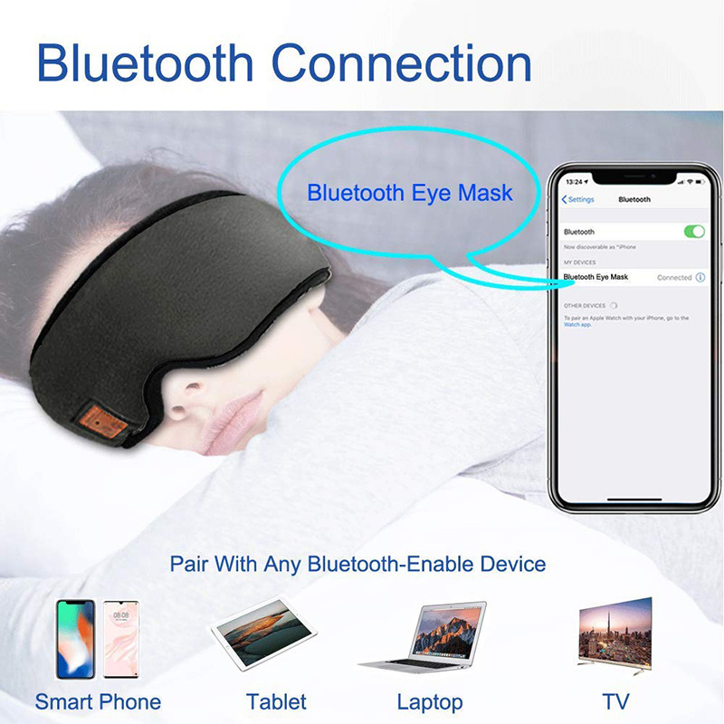 Smart Wireless Music Relax Sleep Usb Cables Sleep EyeMask Blue Tooth Wireless Headphones Usb Cable For Android Phone