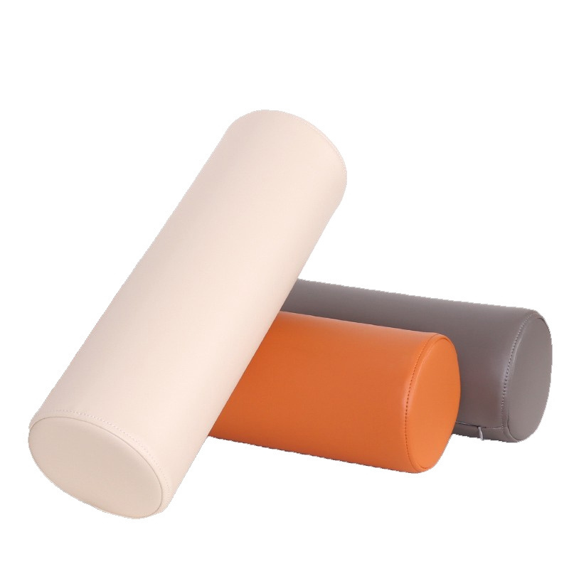 OEM ODM Cylindrical Pillows Sofa Cushions Solid Color Long Washable Round Roll Neck Lumbar pillow