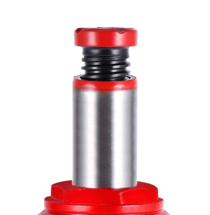 High Efficiency Safe Hydraulic Stand Jack with Pressure Gauge Telescopic Stainless Steel 8T Bottle Jack