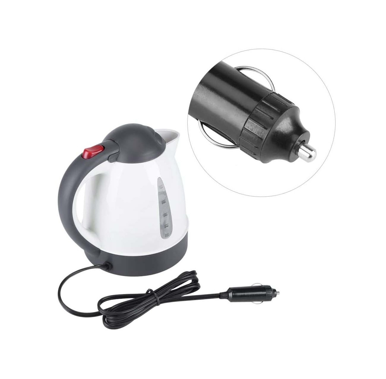 Hot Sale 12/24V Car Electric Variable Temperature 1000ML Stainless Steel Portable Electric Car Kettle