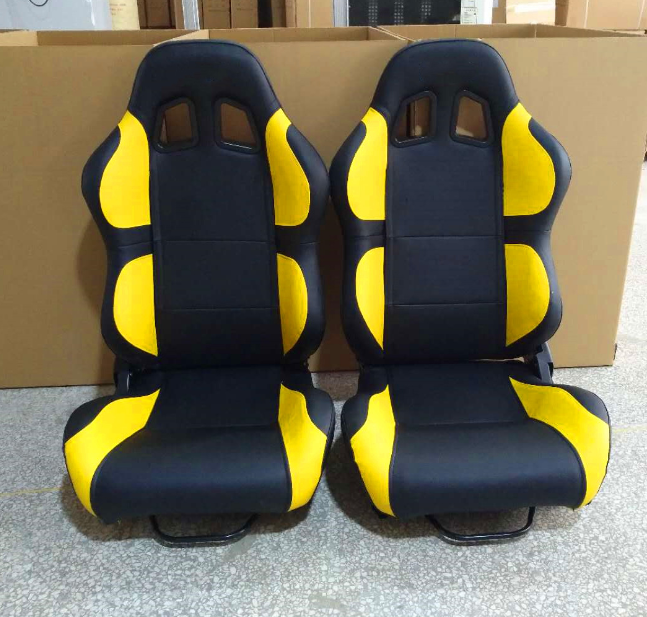 2023 New Design Universal Yellow PVC Double Slide Rail PVC Racing Car Seat