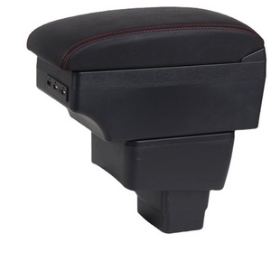 Car Storage Box Universal Leather Central Store Storage Box With USB Charger Car Armrest Center Console Armrests Box