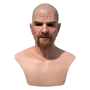 Jcostng Movie Celebrity Latex Mask Breaking Bad Professor Mr. White Realistic Cosplay Mask Costume Halloween Party Cosplay Mask