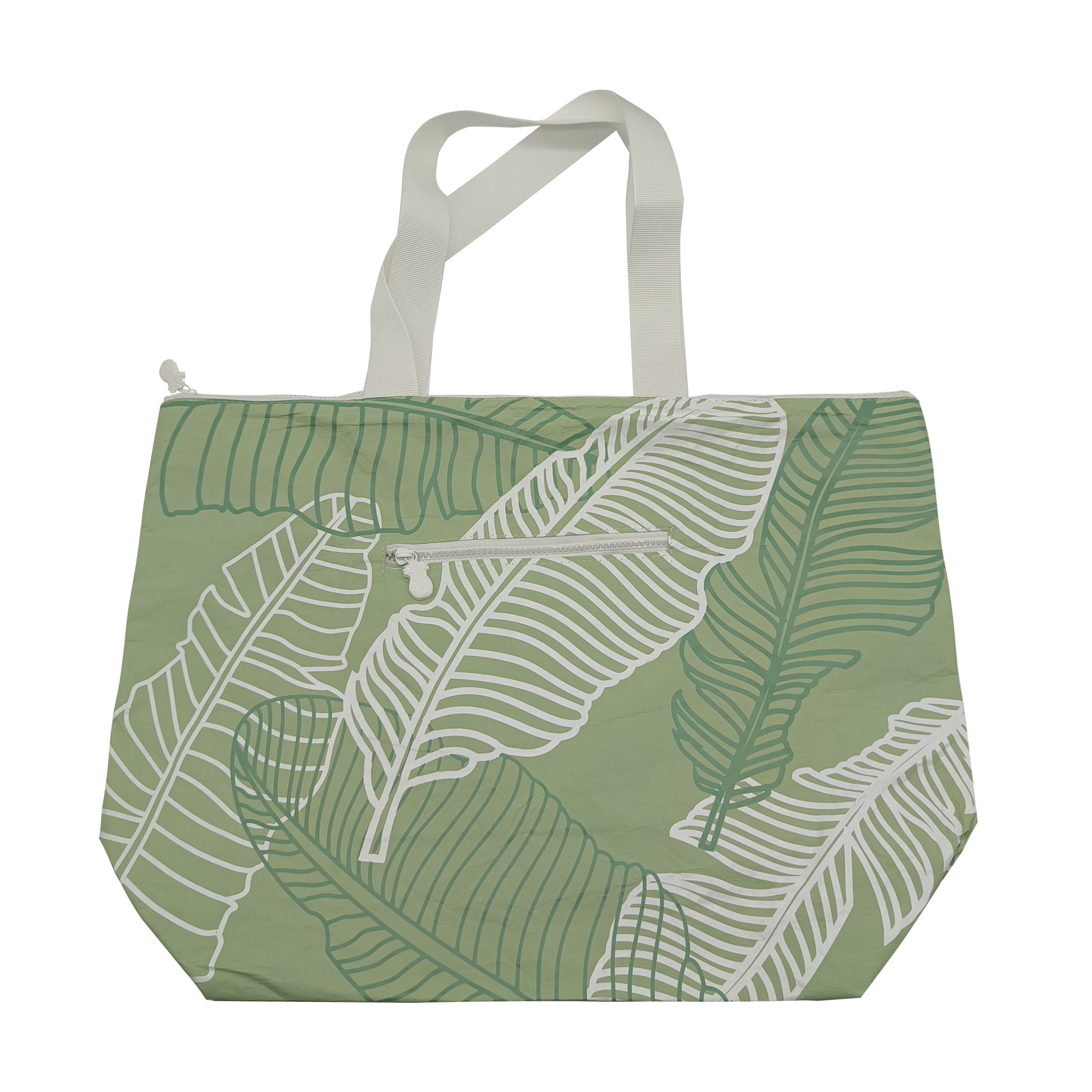 Custom Logo Printed Dupont Tyvek Paper Beach Bag Shopping Bag White Tyvek Tote Bag With Zipper