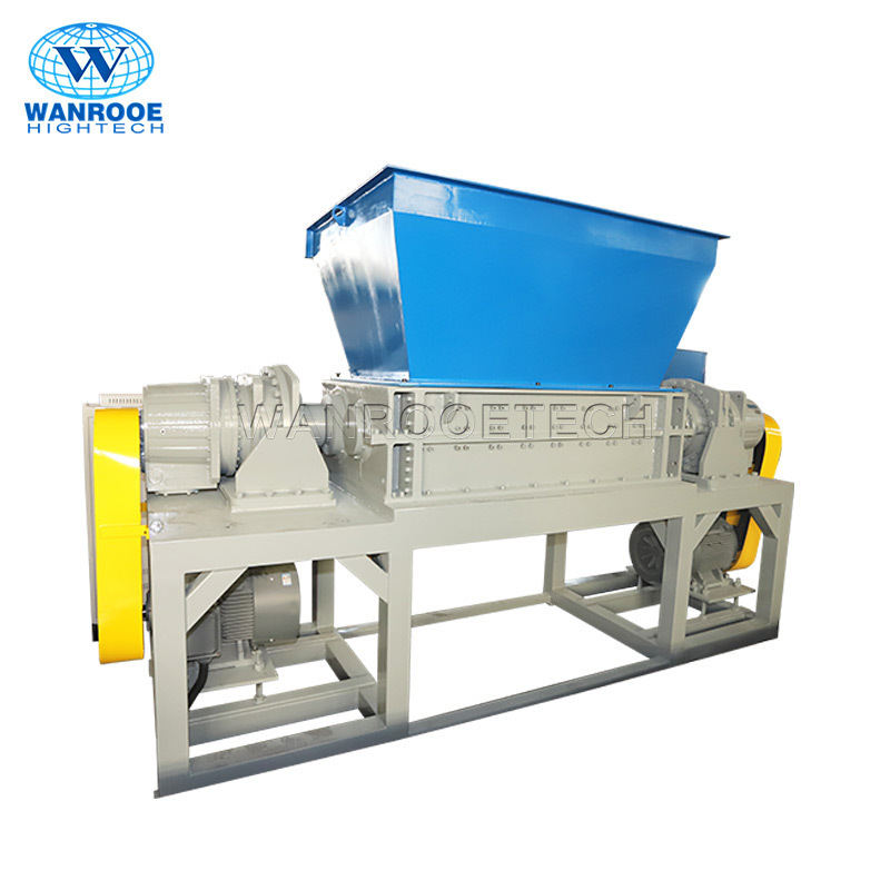 100-3000kg/h Waste Plastic Boards Container Buckets Metal Shredder Machine