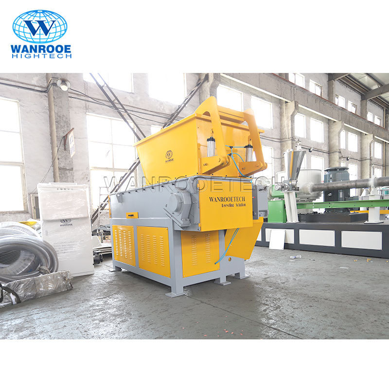 100-2000kg/ Waste PS Foam IBC Barrel Fluffy Material Single Shaft Shredder Machine